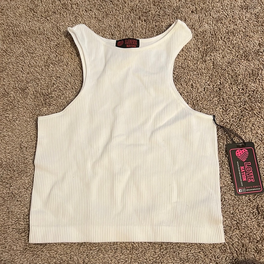 White halter top